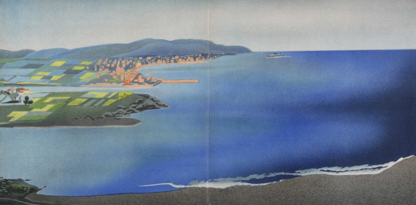 [Панорама реки. Худ. А. Экстер]. Panorama du Fleuve. Paris: Flammarion, 1937.
